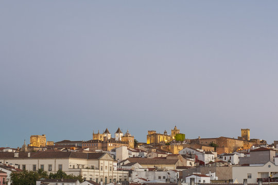 Caceres historic quarter taken from outskirts