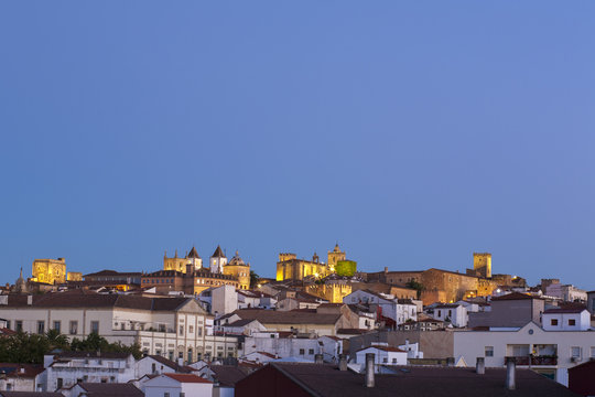 Caceres historic quarter taken from outskirts