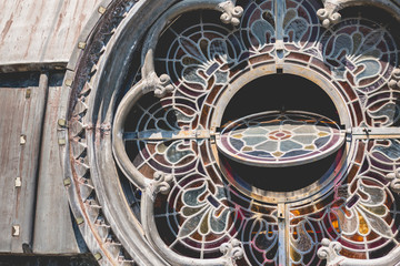 Detail of the architecture of the basilica of the sanctuary of Lourdes
