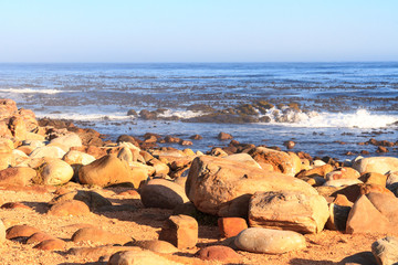 A hazy view over the sea at Cape Point