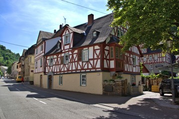 Fachwerkh&auml;user an der Alleestra&szlig;e, Braubach, Hessen