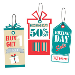 Price Tags Design Set. Boxing Day Price Tags Design. vector illustrator