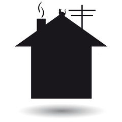 Home icon black white background
