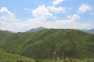Fototapeta premium Summer Landscape in Amdo Tibet Qinghai China Asia