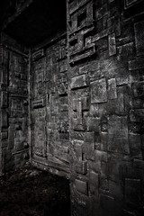 Dark metal wall