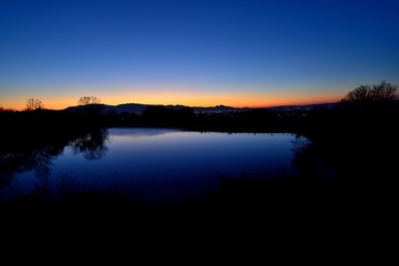 奈良の夕景