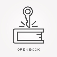 Line icon open book