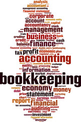 Fototapeta premium Bookkeeping word cloud