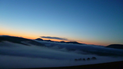  Fog in the valley at dawn