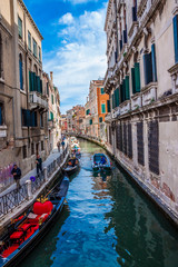 Fototapeta na wymiar View of Venice's Canals (Venezia, Italy) 