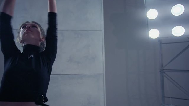 Female dancer in Vogue and Waacking dance style