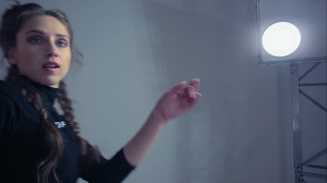 Female dancer in Vogue and Waacking dance style