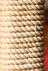 Rope twisted on a pole