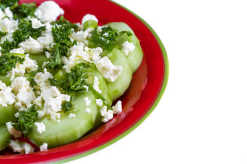 Cucumber and feta cheese salad