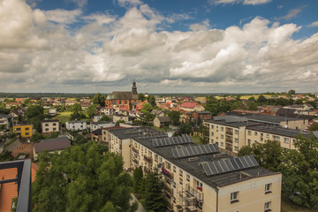 Fototapeta na wymiar View of Koszecin, a town in Poland