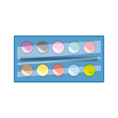 Paint palette isolated icon vector illustration graphic design