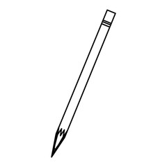 Wooden pencil utensil icon vector illustration graphic design