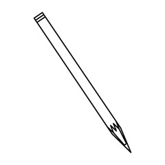 Wooden pencil utensil icon vector illustration graphic design