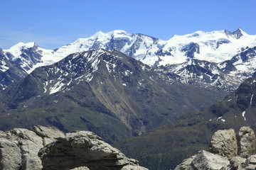 Piz Padella, Blick auf Bernina- Berge