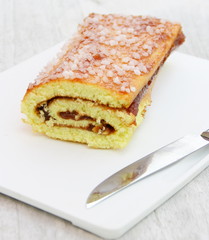 roulé à la framboise,fait maison