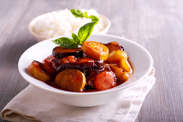 Ratatouille - eggplant, courgette, pepper and carrot