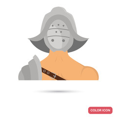 Gladiator color flat icon for web and mobile design