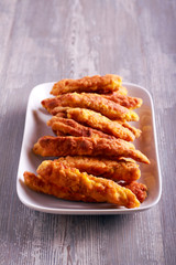Chicken nuggets on plate