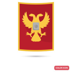 Ancient Rome shield color flat icon for web and mobile design