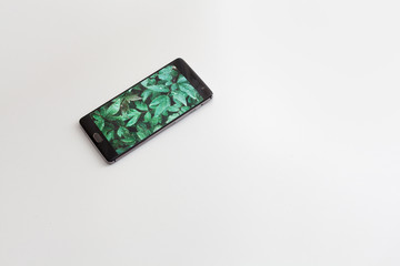 Mobile phone on white background
