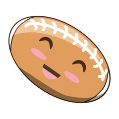 American football ball cartoon icon vector illustration graphic design