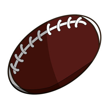 American football ball cartoon icon vector illustration graphic design