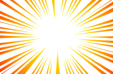 Sun Rays or Explosion Boom for Comic Books Radial Background Vector