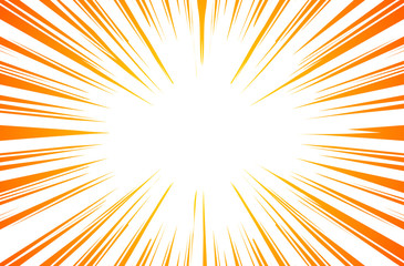 Sun Rays or Explosion Boom for Comic Books Radial Background Vector © ckybe