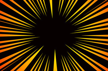 Hyper Speed Warp Sun Rays or Explosion Boom for Comic Books Radial Background Vector