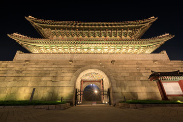 Dongdaemun gate(Heunginjimun) on Jun 18, 2017 in Seoul city, South Korea