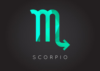Scorpio Constellation. Detailed Stylish Zodiac Icon. Modern Style Drawing. Vector Illustration.