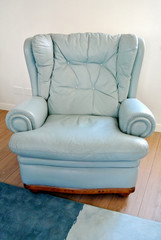 blue Armchair and sofa
