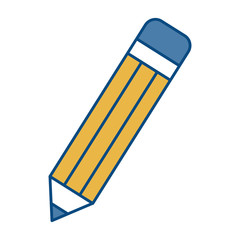 pencil icon over white background colorful design vector illustration