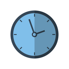 clock icon over white background vector illustration