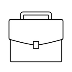 business briefcase icon over white background vector illustration