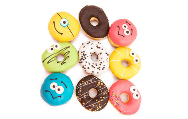 Donut in glaze isolated