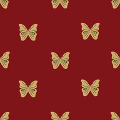 Butterfly seamless vector background. Seamless background with butterflies. Vector eps10.