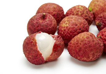 Fresh lychee fruits