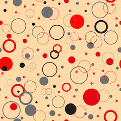 Seamless with colorful circles. Vector pattern.