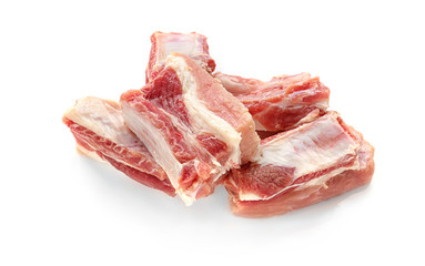Obraz premium Raw ribs isolated on white