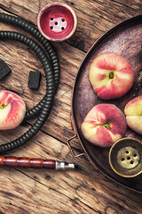 Shisha hookah with peach