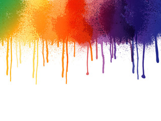Fototapeta premium Flowing down paint.