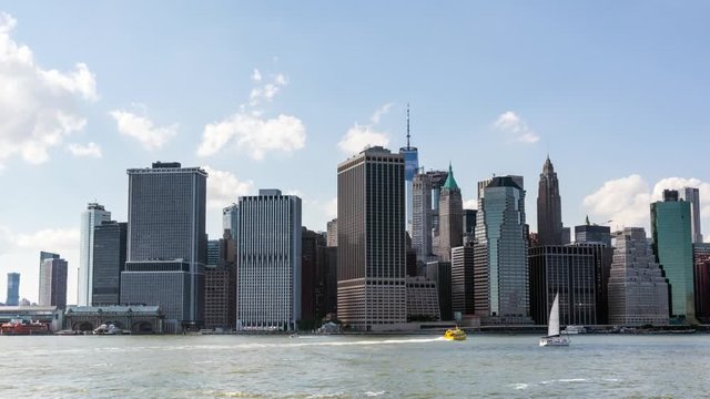 New York City Sklyine Ferry Hyperlapse Timelapse Video