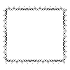 Elegant Victorian with square shape frame vector illustration design