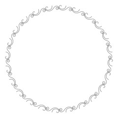 Elegant Victorian with circular shaped frame vector illustration design